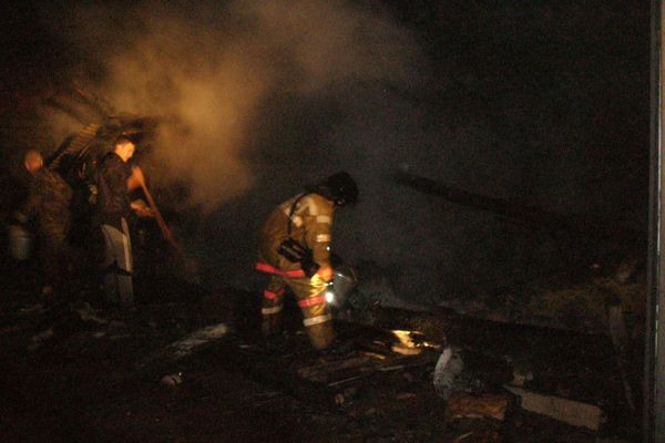 Ночной пожар в Тюльгане